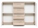 Sideboard >Jacklin< in Sonoma-Eiche Weiß - 120x85x35cm (BxHxT)