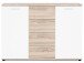 Sideboard >Jacklin< in Sonoma-Eiche Weiß - 120x85x35cm (BxHxT)