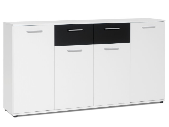 Sideboard >Jacklin< in Weiß - 160x85x35cm (BxHxT)