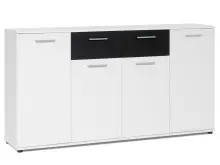 Sideboard >Jacklin< in Weiß - 160x85x35cm (BxHxT)