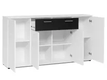 Sideboard >Jacklin< in Weiß - 160x85x35cm (BxHxT)