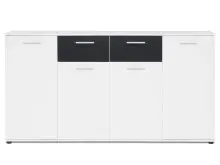 Sideboard >Jacklin< in Weiß - 160x85x35cm (BxHxT)