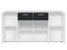 Sideboard >Jacklin< in Weiß - 160x85x35cm (BxHxT)