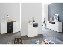 Sideboard >Jacklin< in Weiß - 160x85x35cm (BxHxT)