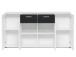 Sideboard >Jacklin< in Weiß - 160x85x35cm (BxHxT)