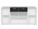 Sideboard >Jacklin< in Weiß - 160x85x35cm (BxHxT)