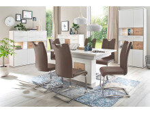 Esszimmerstuhl >Kerrin< (2-er Set) in  aus Polyurethan - 45x102x58cm (BxHxT)