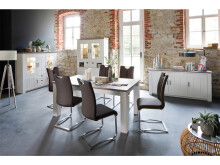 Esszimmerstuhl >Kerrin< (2-er Set) in Braun aus Polyurethan - 45x102x58 (BxHxT)
