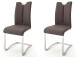 Esszimmerstuhl >Kerrin< (2-er Set) in Braun aus Polyurethan - 45x102x58 (BxHxT)