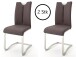 Esszimmerstuhl >Kerrin< (2-er Set) in Braun aus Polyurethan - 45x102x58 (BxHxT)