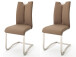 Esszimmerstuhl >Kerrin< (2-er Set) in Cappuccino - 45x102x58 (BxHxT)