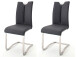 Esszimmerstuhl >Kerrin< (2-er Set) in Schwarz - 45x102x58 (BxHxT)