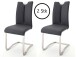 Esszimmerstuhl >Kerrin< (2-er Set) in Schwarz - 45x102x58 (BxHxT)
