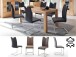 Esszimmerstuhl >Kerrin< (2-er Set) in  aus Echtleder - 45x102x58cm (BxHxT)
