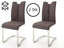 Esszimmerstuhl >Kerrin< (2-er Set) in Braun aus...
