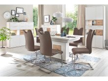 Esszimmerstuhl >Kerrin< (2-er Set) in Cappuccino - 45x102x58 (BxHxT)