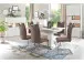 Esszimmerstuhl >Kerrin< (2-er Set) in Cappuccino aus Echtleder - 45x102x58 (BxHxT)