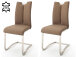 Esszimmerstuhl >Kerrin< (2-er Set) in Cappuccino - 45x102x58 (BxHxT)