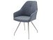 Esszimmerstuhl >Hiva II< (2-er Set) in Graublau aus Edelstahl - 55x88x62 (BxHxT)