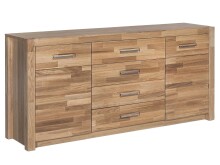 Sideboard >Leduc II< in Wildeiche aus Metall - 163x78x40cm (BxHxT)