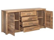 Sideboard >Leduc II< in Wildeiche aus Metall - 163x78x40cm (BxHxT)