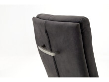 Esszimmerstuhl >Tyrone I< (2-er Set) in Edelstahl/gebürstet - 46x102x61 (BxHxT)