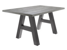 Esstisch >Trey I< in Graphit aus MDF - 140x75x90cm (BxHxT)