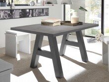 Esstisch >Trey I< in Graphit aus MDF - 140x75x90cm (BxHxT)