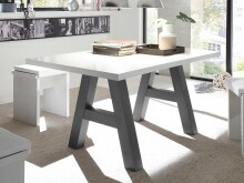 Esstisch >Trey I< in Graphit aus MDF - 140x75x90cm (BxHxT)