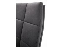 Esszimmerstuhl >Tyrone II< (2-er Set) in grau aus Polyester - 46x102x61 (BxHxT)