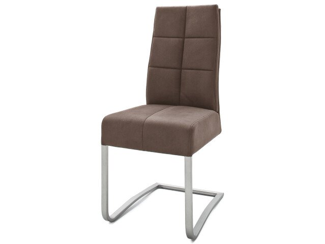 Esszimmerstuhl >Tyrone II< (2-er Set) in sand aus Polyester - 46x102x61 (BxHxT)