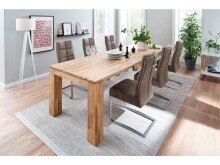 Esszimmerstuhl >Tyrone II< (2-er Set) in sand aus Polyester - 46x102x61 (BxHxT)
