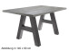 Esstisch >Trey II< in Graphit aus MDF - 160x75x90cm (BxHxT)