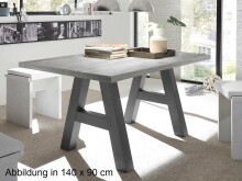 Esstisch >Trey IV< in Graphit aus MDF - 200x75x100cm (BxHxT)