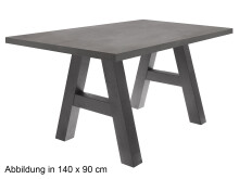 Esstisch >Trey IV< in Graphit aus MDF - 200x75x100cm (BxHxT)