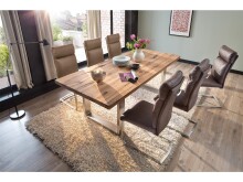 Esszimmerstuhl >Molli I< (2-er Set) in sand aus Polyester - 46x106x62cm (BxHxT)
