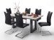 Esstisch >Trey< in Graphit Sandeiche aus MDF - 140x75x90cm (BxHxT)