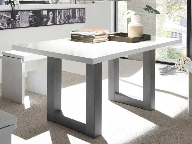 Esstisch in Graphit aus MDF - 140x75x90cm (BxHxT)