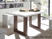Esstisch >Trey VI< in Rost aus MDF - 160x75x90cm (BxHxT)