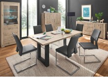 Esstisch >Trey VII< in Sandeiche aus MDF - 180x75x90cm (BxHxT)