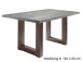 Esstisch >Trey< in Rost Beton aus MDF - 180x75x90cm (BxHxT)