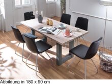 Esstisch >Trey VIII< in Sandeiche aus MDF - 200x75x100cm (BxHxT)