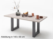 Esstisch >Trey VIII< in Sandeiche aus MDF - 200x75x100cm (BxHxT)