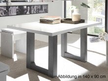 Esstisch >Trey VIII< in Graphit aus MDF - 200x75x100cm (BxHxT)