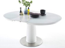 Esstisch >Mora< in Weiß/Matt aus MDF - 120x76x120cm (BxHxT)