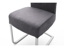 Esszimmerstuhl >Talesia I< (2-er Set) in Anthrazit - 47x104x64 (BxHxT)