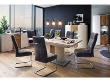 Esszimmerstuhl >Talesia I< (2-er Set) in Anthrazit - 47x104x64 (BxHxT)
