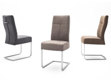 Esszimmerstuhl >Talesia I< (2-er Set) in sand aus Polyester - 47x104x64 (BxHxT)