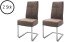 Esszimmerstuhl >Talesia I< (2-er Set) in sand aus Polyester - 47x104x64 (BxHxT)