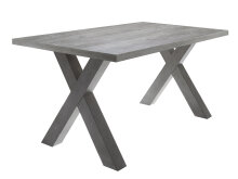 Esstisch >Trey IX< in Graphit aus MDF - 140x75x90cm (BxHxT)